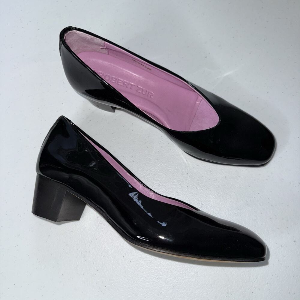 Robert Zur Women’s Madelyn Black Patent Leather Size 6.5 - Picture 2 of 7